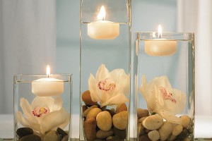 Wedding_buffet_ideas_candles_presentation_for_buffet_table_floating_candle_stone
